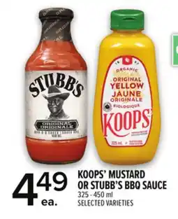 Metro KOOPS' MUSTARD OR STUBB'S BBQ SAUCE offer