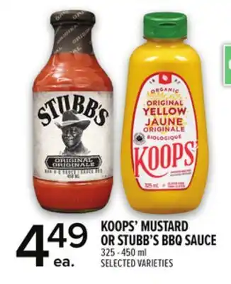 Metro KOOPS' MUSTARD OR STUBB'S BBQ SAUCE offer