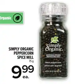 Metro SIMPLY ORGANIC PEPPERCORN SPICE MILL offer
