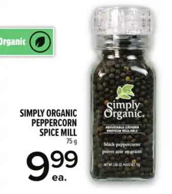 Metro SIMPLY ORGANIC PEPPERCORN SPICE MILL offer