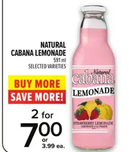 Metro NATURAL CABANA LEMONADE offer