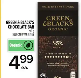 Metro GREEN & BLACK'S CHOCOLATE BAR offer