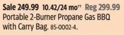 Canadian Tire Portable 2-Burner Propane Gas BBQ with Carry Bag offer