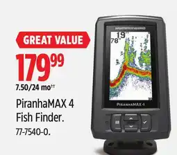 Canadian Tire Humminbird PiranhaMAX 4 Fish Finder offer