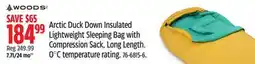 Canadian Tire Arctic Duck Down Insulated Lightweight Sleeping Bag with Compression Sack, Long Length offer