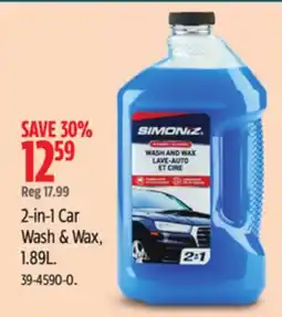 Canadian Tire SIMONIZ 2-in-1 Car Wash & Wax, 1.89-L offer