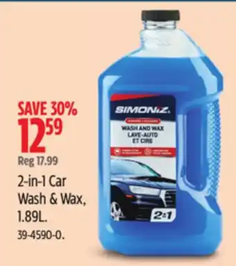 Canadian Tire SIMONIZ 2-in-1 Car Wash & Wax, 1.89-L offer