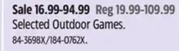 Canadian Tire Rec-Tek Selected Outdoor Games offer