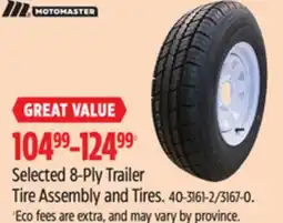 Canadian Tire Motomaster Selected 8-Ply Trailer Tire Assembly and Tires offer