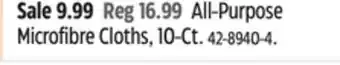 Canadian Tire All-Purpose Microfibre Cloths, 10-Ct offer