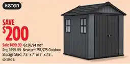 Canadian Tire Newton+ 757/775 Outdoor Storage Shed 7.5˝ x 7˝ or 7˝ x 7.5˝ offer