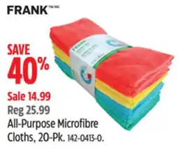 Canadian Tire FRANK All-Purpose Microfibre Cloths, 20-Pk offer