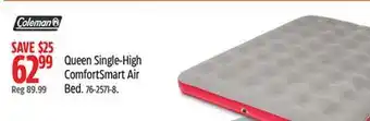 Canadian Tire Coleman Queen Single-High ComfortSmart Air Bed offer