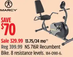 Canadian Tire NS 716R Recumbent Bike offer