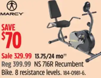 Canadian Tire NS 716R Recumbent Bike offer