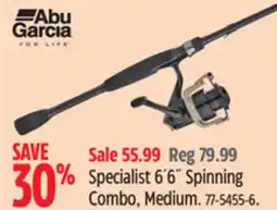Canadian Tire Abu Garcia Specialist 6´6˝ Spinning Combo, Medium offer