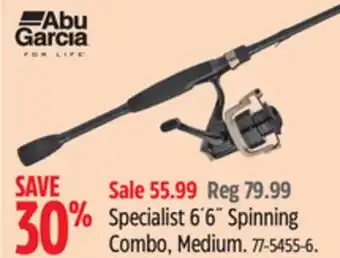Canadian Tire Abu Garcia Specialist 6´6˝ Spinning Combo, Medium offer
