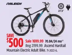 Canadian Tire Raleigh Ascend Hardtail Mountain Electric Adult Bike offer