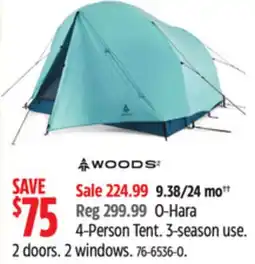 Canadian Tire Woods 4-Person Tent offer