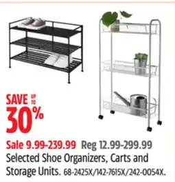 Canadian Tire Type A Selected Shoe Organizers, Carts and Storage Units offer