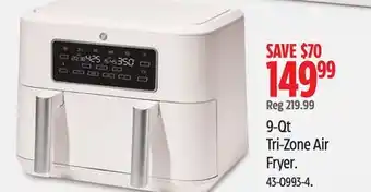 Canadian Tire 9-Qt Tri-Zone Air Fryer offer