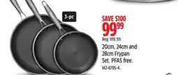 Canadian Tire The Rock 20cm, 24cm and 28cm Frypan Set. PFAS free offer