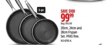Canadian Tire The Rock 20cm, 24cm and 28cm Frypan Set. PFAS free offer
