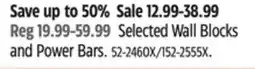 Canadian Tire Selected Wall Blocks and Power Bars offer