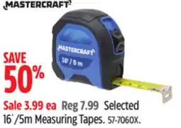 Canadian Tire Mastercraft Selected 16´/5m Measuring Tapes offer