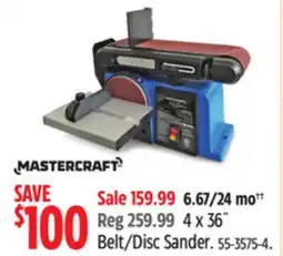 Canadian Tire Mastercraft Belt/Disc Sander offer