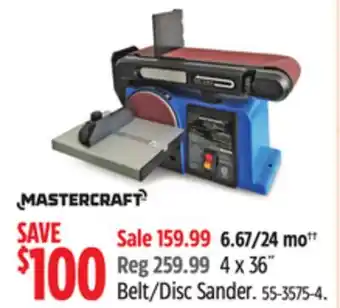 Canadian Tire Mastercraft Belt/Disc Sander offer