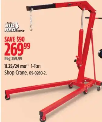Canadian Tire Big Red Jacks 1-Ton Shop Crane offer