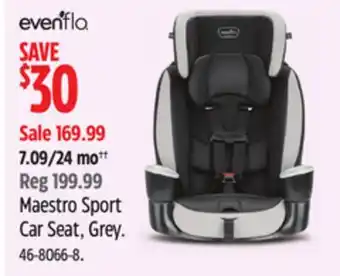 Canadian Tire Evenflo Maestro Sport Car Seat, Grey offer