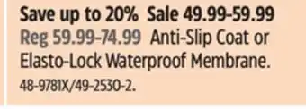 Canadian Tire Daich Anti-Slip Coat or Elasto-Lock Waterproof Membrane offer