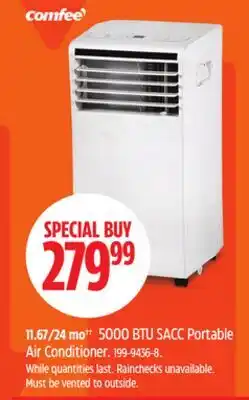 Canadian Tire Comfee 000 BTU SACC Portable Air Conditioner offer