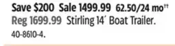 Canadian Tire Stirling 14´ Boat Trailer offer