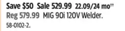 Canadian Tire Lincoln MIG 90i 120V Welder offer