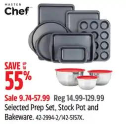Canadian Tire MASTER Chef Selected Prep Set, Stock Pot and Bakeware offer