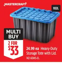 Canadian Tire Heavy-Duty Storage Tote with Lid offer