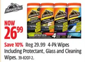 Canadian Tire Armor All 4-Pk Wipes Including Protectant offer