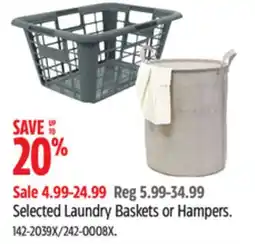 Canadian Tire type A Selected Laundry Baskets or Hampers offer