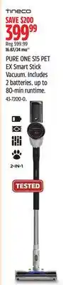 Canadian Tire Tineco PURE ONE S15 PET EX Smart Stick Vacuum offer