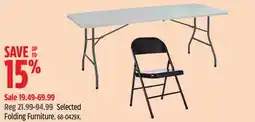 Canadian Tire For Living Selected Folding Furniture offer
