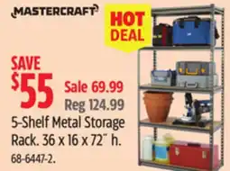 Canadian Tire Mastercraft 5-Shelf Metal Storage Rack offer
