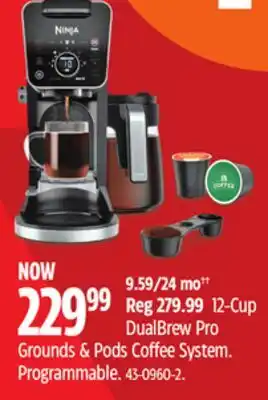 Canadian Tire Ninja 12 Cup DualBrew Pro Grounds & Pods Coffee System Programmable offer