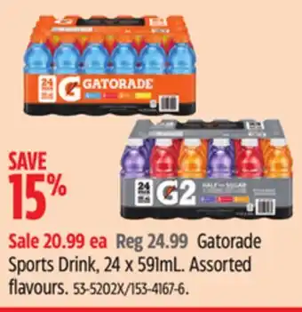 Canadian Tire Gatorade Sports Drink offer