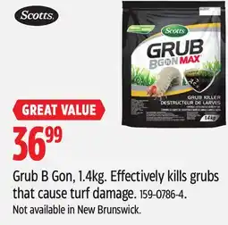 Canadian Tire Scotts Effectively kills grubs that cause turf damage offer