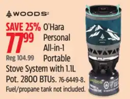 Canadian Tire Woods O'Hara Personal All-in-1 Portable Stove System with 1.1L Pot offer