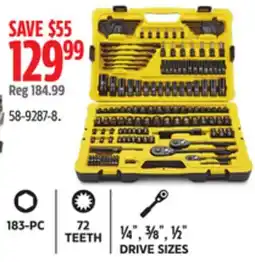 Canadian Tire Stanley 72 TEETH¼ , ⅜ , ½ DRIVE SIZES offer