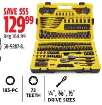 Canadian Tire Stanley 72 TEETH¼ , ⅜ , ½ DRIVE SIZES offer